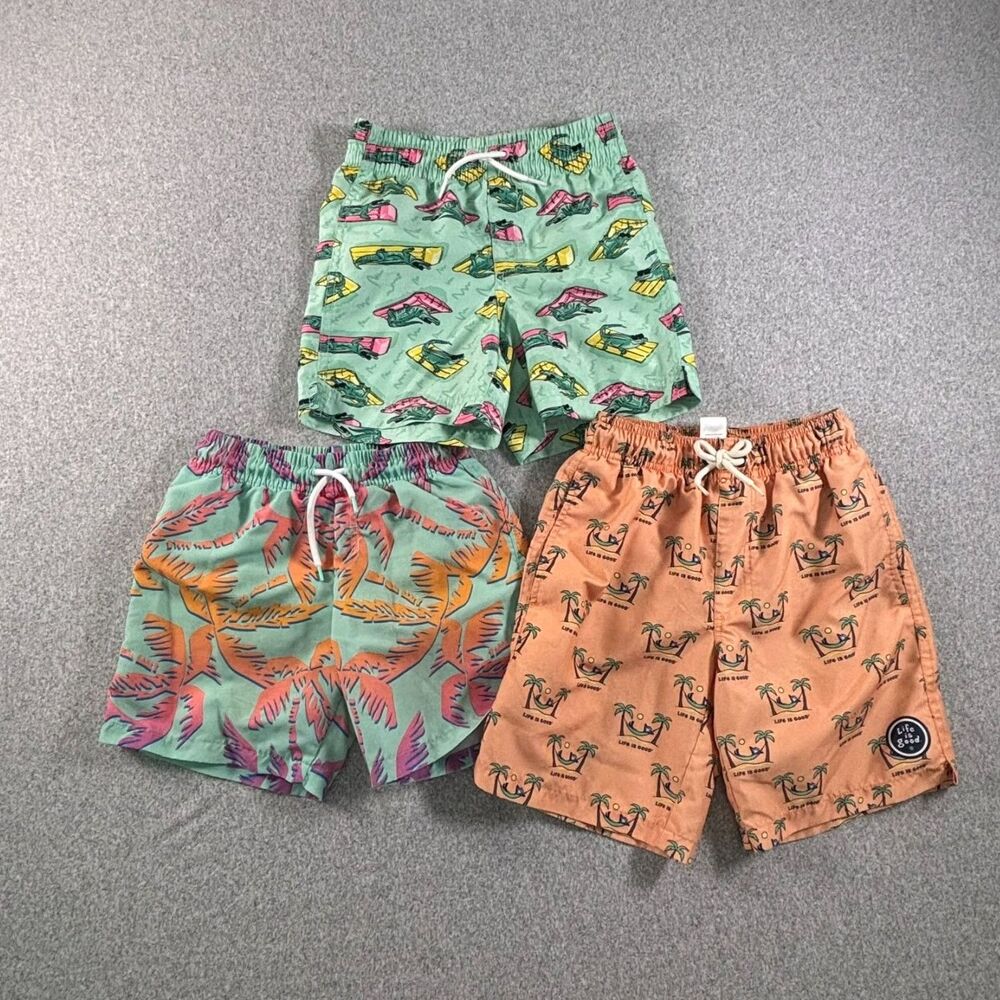 Kids Bundle Size 6 Boys Old Navy, Life Is Good, BCOOL Tropical Beach Shorts